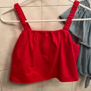 Zara kids/ Women Xs red crop top